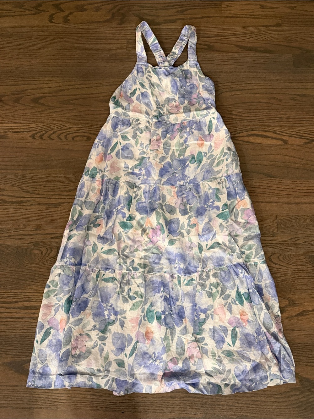 Bella Dahl Girls Floral Maxi Dress in Lavender, Pink & Green